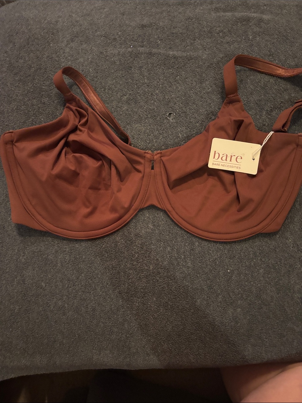 NWT Bare Necessities Women’s Underwire Bra in Brown